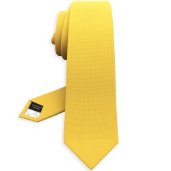 Краватка жовта оксфорд в трьох розмірах 