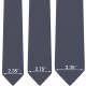 Краватка сланцево-сіра оксфорд в трьох розмірах 