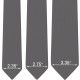 Краватка темно-сіра оксфорд в трьох розмірах 