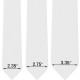 Галстук белый оксфорд в трех размерах