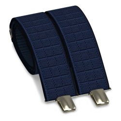 Підтяжки довгі краваткові темно-сині текстурні в квадрат 3,5Y