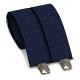 Підтяжки довгі краваткові темно-сині текстурні в квадрат 3,5Y
