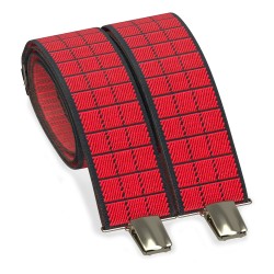 Підтяжки довгі краваткові в червоний квадрат 3,5Y
