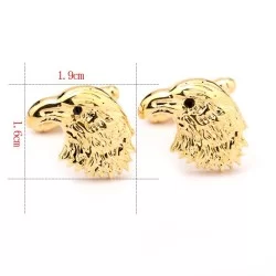Запонки Rhinestone Eagle золотого цвета
