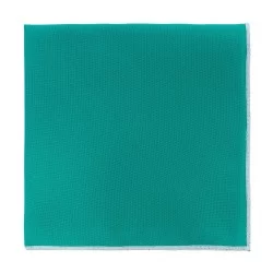 Платок зеленый Green Teal с белой окантовкой - габардин